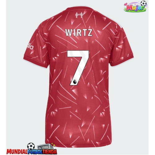 Camiseta Liverpool Florian Wirtz #7 Primera Equipación Replica 2026-27 para mujer mangas cortas